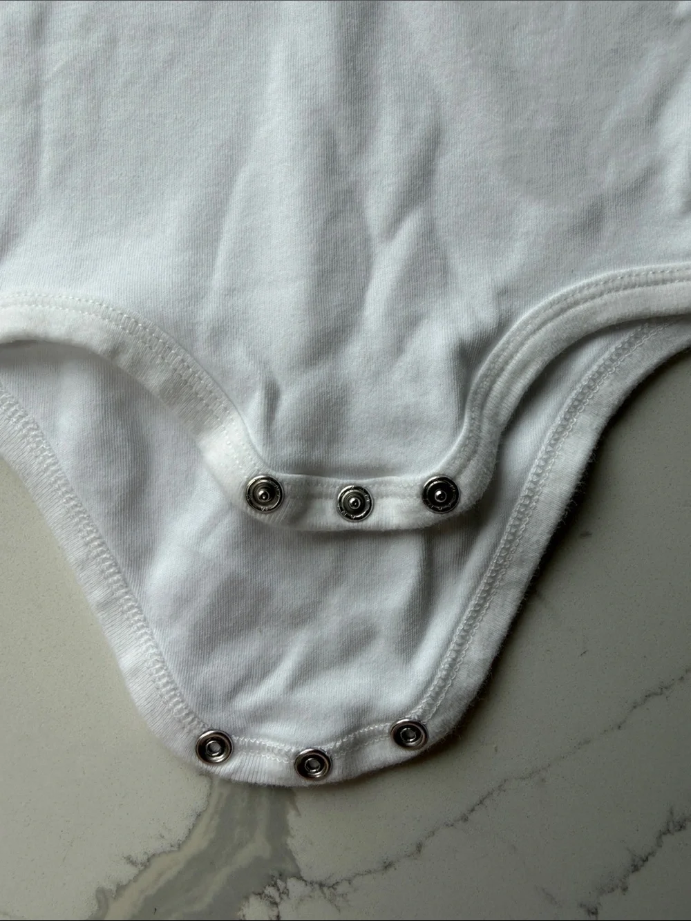 Ralph Lauren White Baby Romper with Light Blue Print